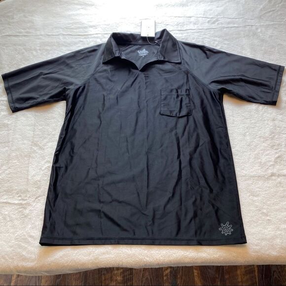 UV Skinz Black Polo Style Shirt New With Tags Size Large - Picture 1 of 12